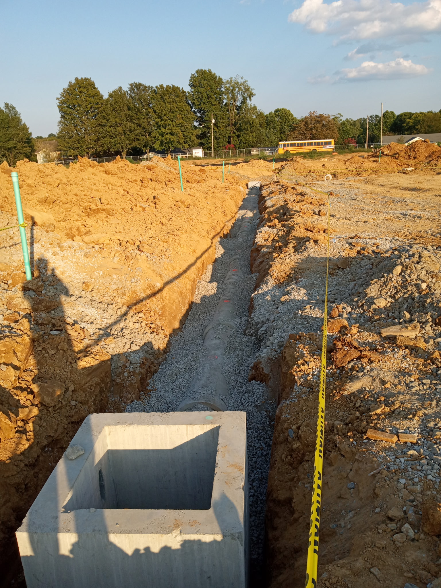 Drainage trench
